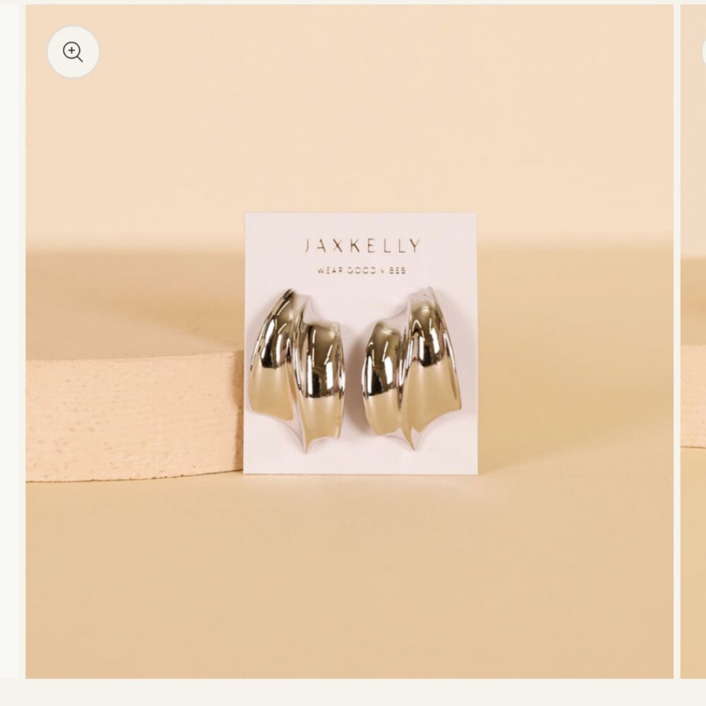 jaxkelly Silver Bold Wave Earring